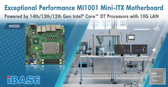 IBASE_Tech's tweet image. IBASE launches the MI1001 Mini-ITX motherboard, powered by 14th/13th/12th Gen Intel® Core™ DT processors (RPL-S Refresh Platform) with the Intel® Q670E chipset.
ibase.com.tw/en/news/catego…
#MiniITX #EmbeddedBoard #Intel #RaptorLake #EmeddedComputing