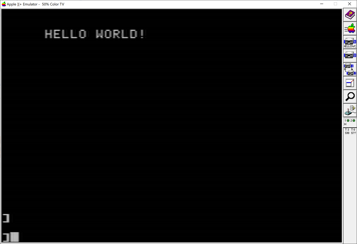 SyntaxErrorSoft's tweet image. Apple II support for #Pas6502 progress!! #AppleII #testing #Pascal #Crosscompiler #8BitCoders