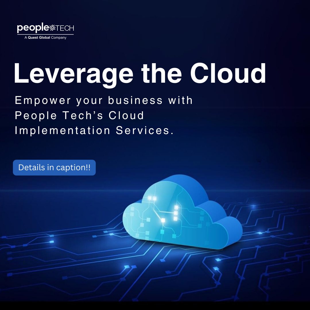 PeopleTechInc's tweet image. Transform your business with People Tech’s Cloud Implementation services. Scalable, secure, and agile infrastructure awaits!
peopletech.com/digital-transf…
#CloudTransformation #CloudStrategy #CloudImplementation #ITCostReduction #CloudSolutions #DigitalTransformation