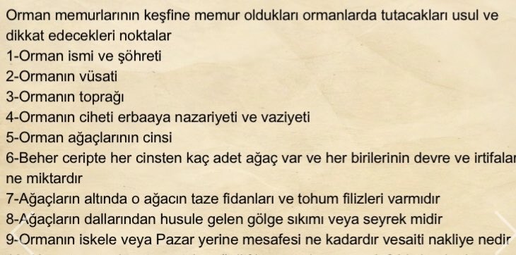 140 yıl önce de ormancıların bunları bilmesi gerekiyordu.