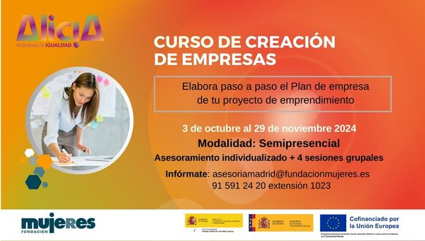 fmujeres's tweet image. 🔘🚀¡Lanzamos el 2ª curso de creación de empresas de Fundación Mujeres! Aprende a desarrollar tu plan de negocio con clases presenciales, un campus online y asesorías personalizadas. ¡Inscríbete y transforma tu idea en realidad!…