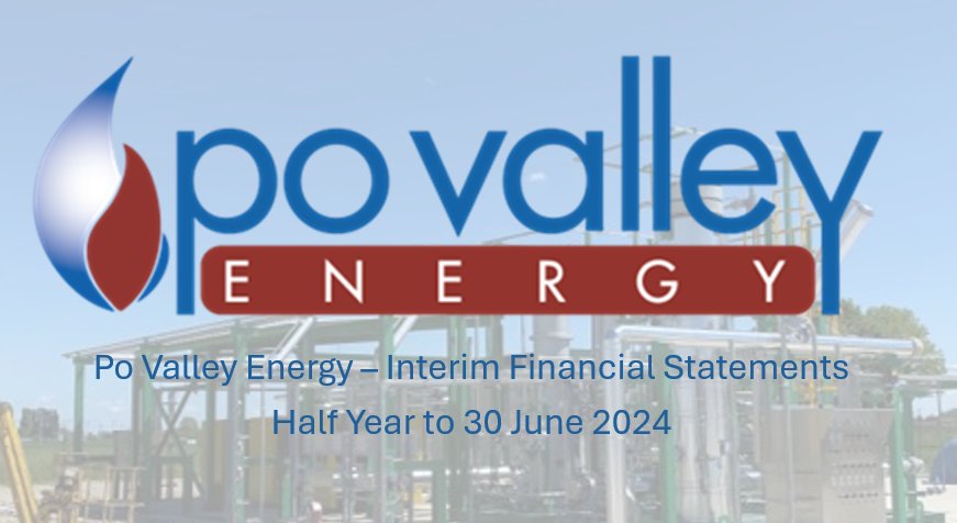 Po Valley Energy is pleased to release its Half Year Financial Report for the six months to 30 June 2024. Steady production bringing in a strong revenue stream and yielding profits for the half year. Click here to read the full report: tinyurl.com/4s2f3p4s