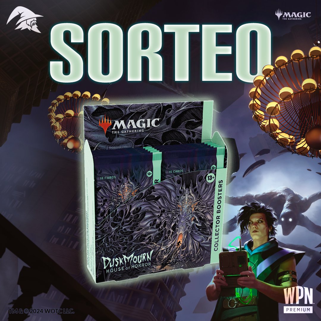 🛸  ¡Sorteamos una Caja de Collector de #MTGDuskmourn!

¿Serás tú el que consiga hacerse con ella? ¡Sigue estos pasos y participa! ⤵️

🔹Síguenos
🔹Haz RT
🔹Etiqueta a 2 amigos

¡Tienes hasta las 10:59h del jueves día 19 de septiembre para participar!