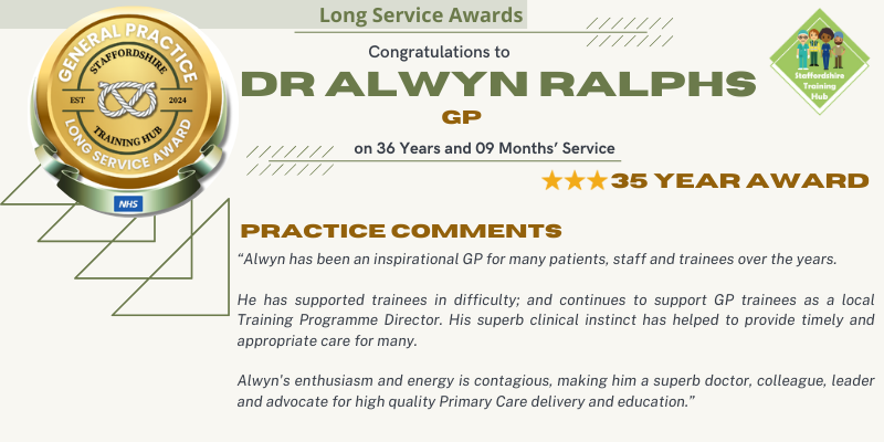 StaffsTH's tweet photo. The @StaffsTH has proudly launched the Staffordshire General Practice Long Service Awards! Read all about our next long server!π· #GPLongService https://t.co/5aXHAzaFyg
