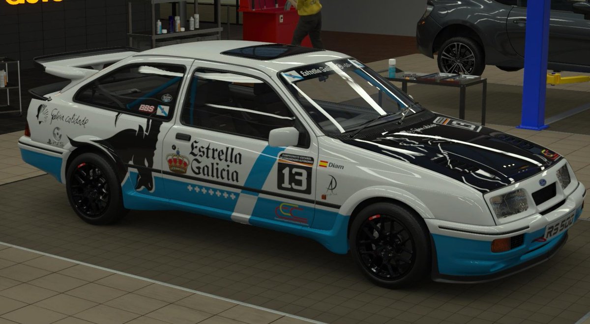 S_Gallega_GT's tweet photo. Vamos con todo con nuestro piloto @AVA_ALEXINI415 y su Ford Sierra más gallego imposible, a darlo todo en pista!!!💪🏼💪🏼💪🏼 https://t.co/2YK3a1Oh4J