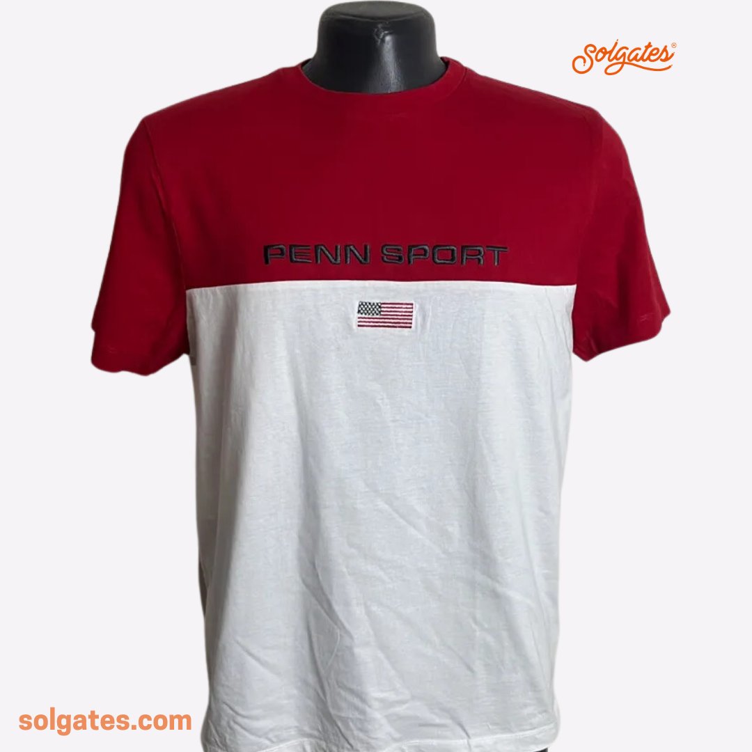 SolgatesKenya's tweet photo. The Penn Sport 'USA' special T-shirt has an international style with a local twist..  Available now on https://t.co/arkUItFS9A – but there's only one on the rack! Snag it as fast as you can!  #bagsolgates #solgates #sellwithsolgates https://t.co/aneNstDMM0