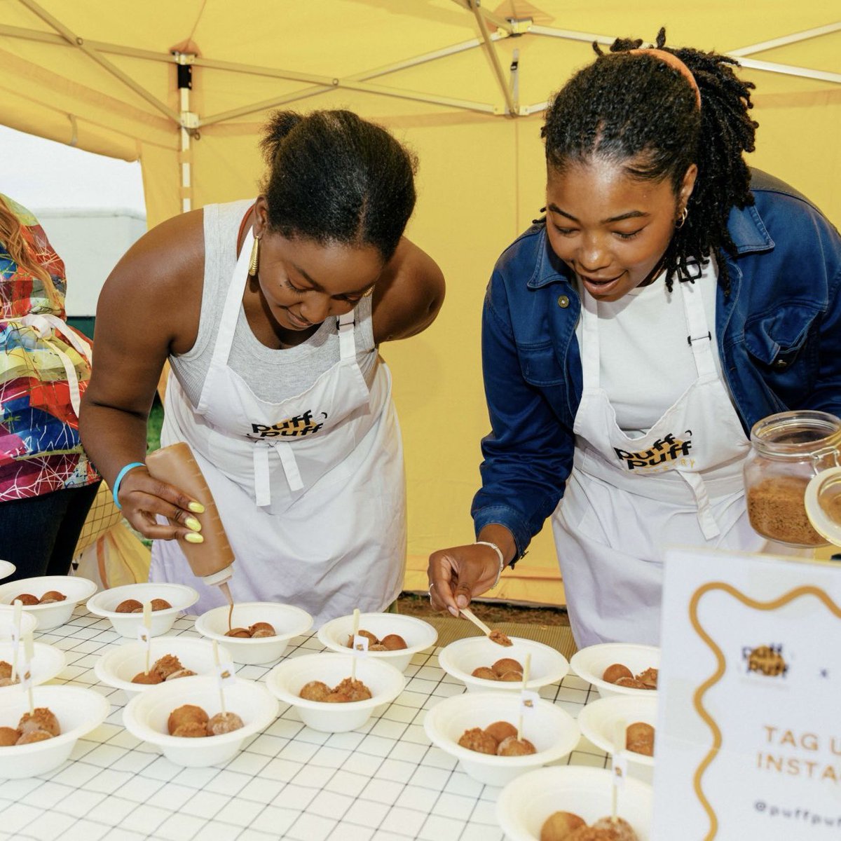 Puff Puff Ministry (@puffpuffminist) on Twitter photo Puff Puff Lovers, we’re so excited to share that we’ll be at BLACK EATS FEST at Woolwich Works all weekend. 🔥
Come and get your Puff Puff Ministry fix.
🗓️ September 14th & 15th
12-4pm (Day/Family Session)
5-9pm (Night/18+ Session)
Entry tickets via <a href="/BlackEatsLDN/">Black Eats LDN</a>’s bio. Puff Puff Lovers, we’re so excited to share that we’ll be at BLACK EATS FEST at Woolwich Works all weekend. 🔥
Come and get your Puff Puff Ministry fix.
🗓️ September 14th & 15th
12-4pm (Day/Family Session)
5-9pm (Night/18+ Session)
Entry tickets via <a href="/BlackEatsLDN/">Black Eats LDN</a>’s bio.