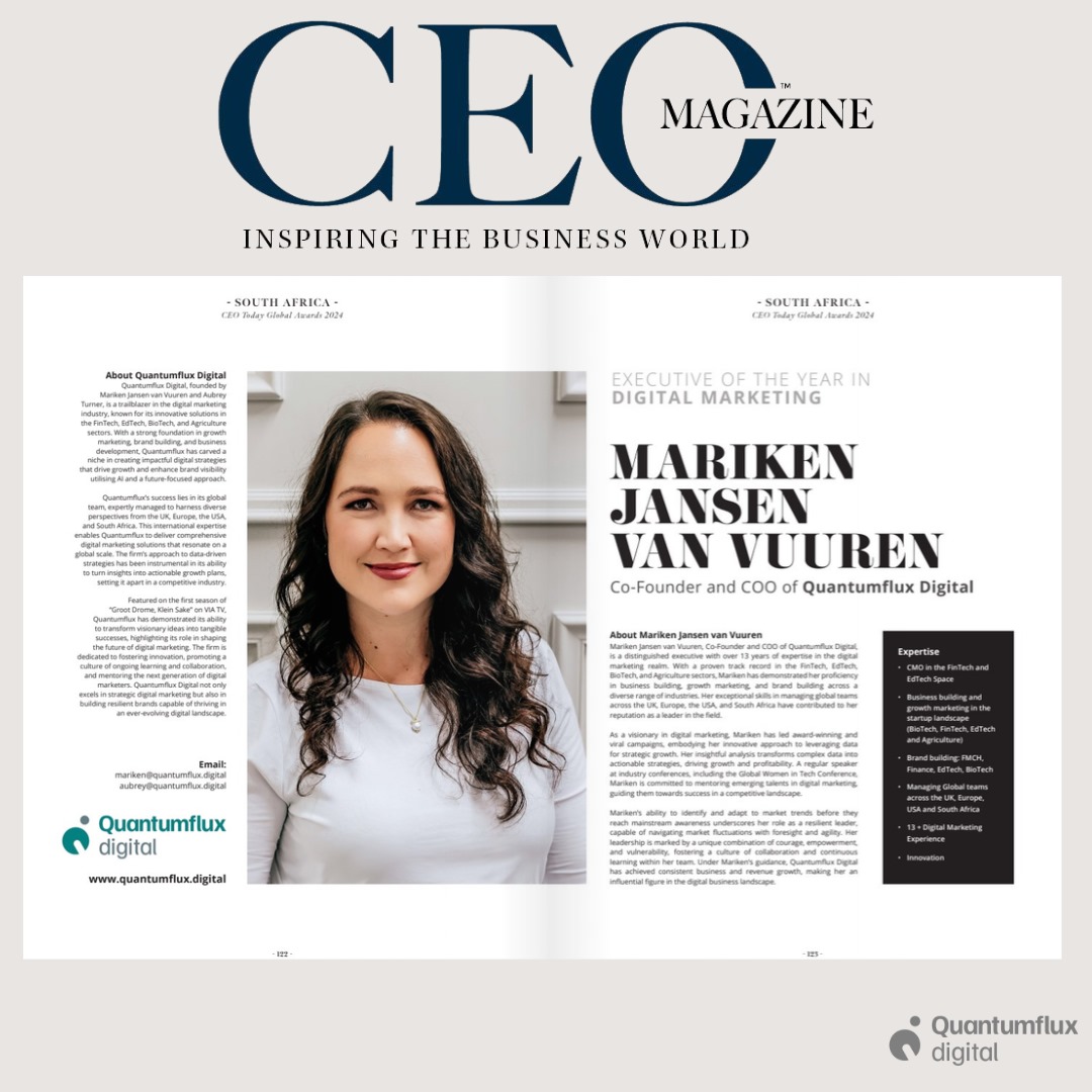 Absolutely chuffed to share that I’ve been recognised as the Executive of the Year in Digital Marketing by CEO Today  Global Awards 2024! 🎉