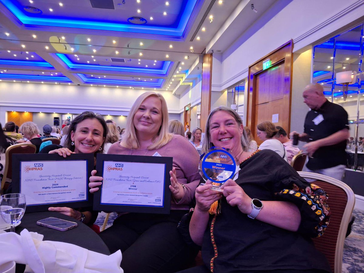 Occupational Health UHD (@ohd_uhd) on Twitter photo Thrilled to announce that our <a href="/OHD_UHD/">Occupational Health UHD</a> team has won not one but two NHS Health at Work Network Awards! 🏆
Huge congratulations #TeamOH
<a href="/UHD_NHS/">University Hospitals Dorset NHS Foundation Trust</a>
<a href="/NHSOHNetwork/">NHS Health at Work Network</a>
#GrowingOHWB
<a href="/gemmalynn13/">gemma lynn</a>
<a href="/JenniFancy2/">Jennifer Fancy</a> Thrilled to announce that our <a href="/OHD_UHD/">Occupational Health UHD</a> team has won not one but two NHS Health at Work Network Awards! 🏆
Huge congratulations #TeamOH
<a href="/UHD_NHS/">University Hospitals Dorset NHS Foundation Trust</a>
<a href="/NHSOHNetwork/">NHS Health at Work Network</a>
#GrowingOHWB
<a href="/gemmalynn13/">gemma lynn</a>
<a href="/JenniFancy2/">Jennifer Fancy</a>