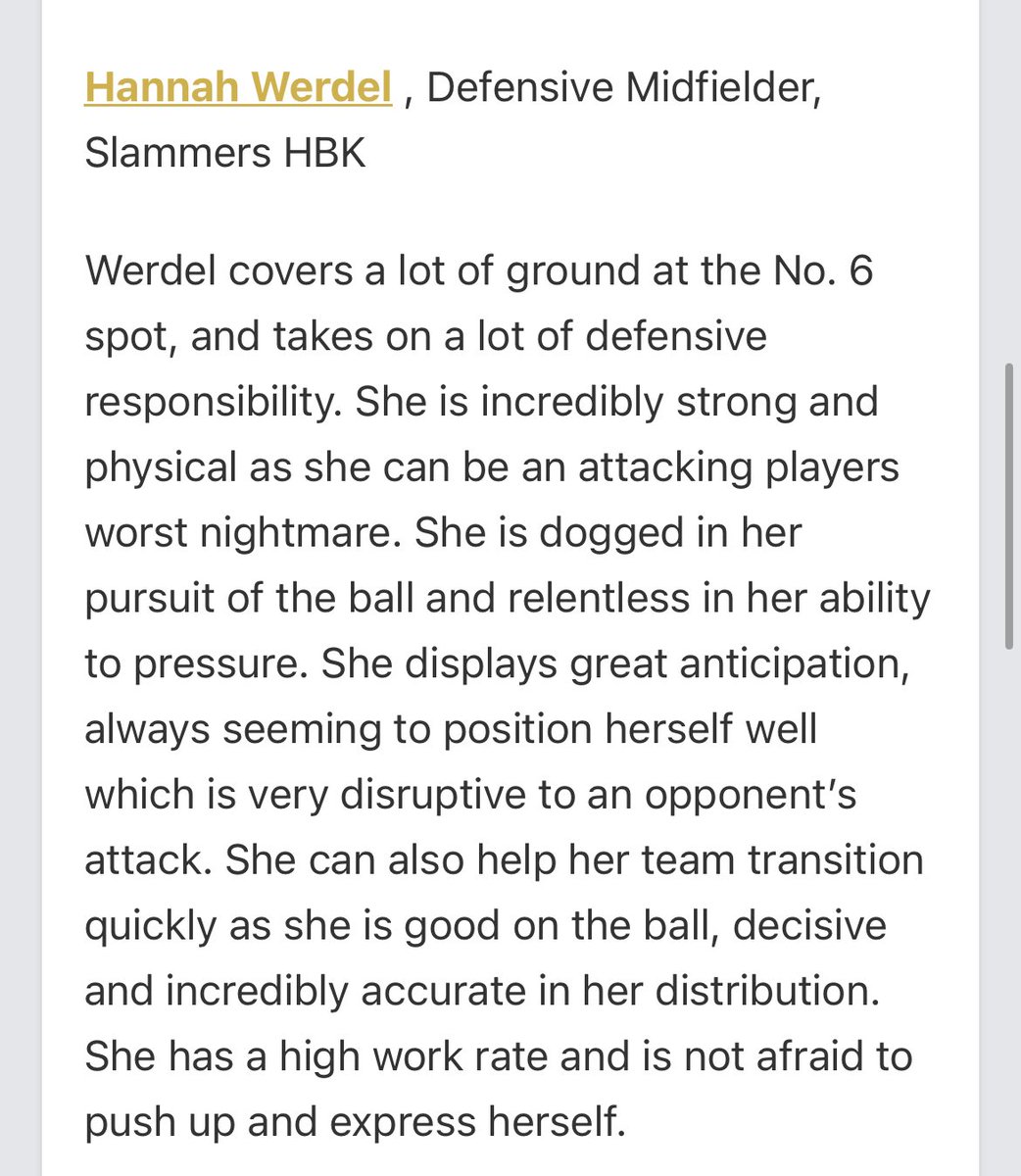 Hannah Werdel - 2026 (@hannah_werdel22) on Twitter photo Thank you <a href="/PrepSoccer/">Prep Soccer ⚽️</a> and <a href="/mattsmithsoccer/">Matt Smith</a> for the mention! So excited for the 24-25 season! Thank you <a href="/PrepSoccer/">Prep Soccer ⚽️</a> and <a href="/mattsmithsoccer/">Matt Smith</a> for the mention! So excited for the 24-25 season!