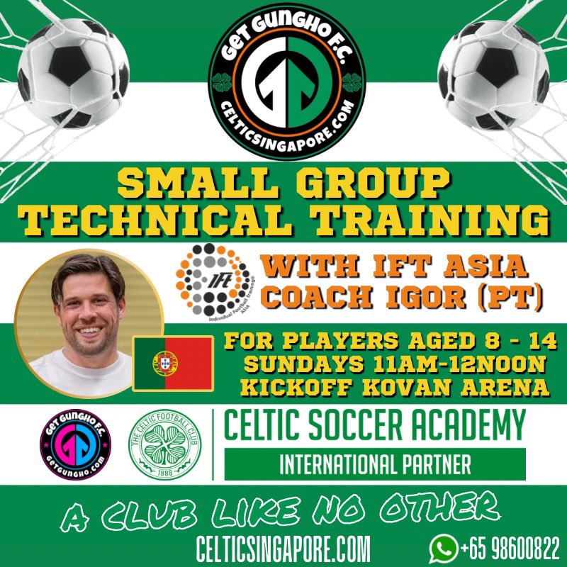 TECHNICAL TRAINING
wa.me/+6598600822

#sgfootball #sgmoms #sgmums #sgparents #sgdads #soccersg #footballsingapore #sgfootball #singaporefootball #sgsoccer #singapore #singaporeinsiders #sportssg #getgungho #celticsg #celticsingapore #unleashtheroar  #singaporeyouthleague