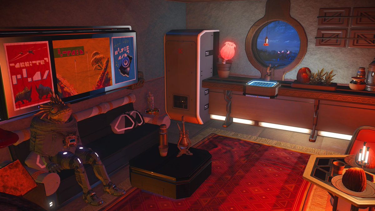 My favorite thing about hub colonies is communal bases. Getting to build these spaces with others is such a privilege. Happy I get to play a part and share the dream. My apartment at Ruktorr, condo in New Ziki, dorm in Totokenn, and flat in Asphodel. Truly special places ❤️