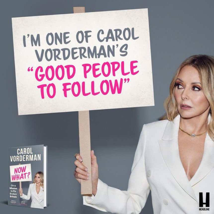 The indefatigable , remarkable and all round wonderful <a href="/carolvorders/">Carol Vorderman</a> has a new book out today . . . she says ‘I hate bullies and charlatans, and I don't give a flying fig for what those people say about me’ - I can relate to that ! waterstones.com/book/now-what/…
