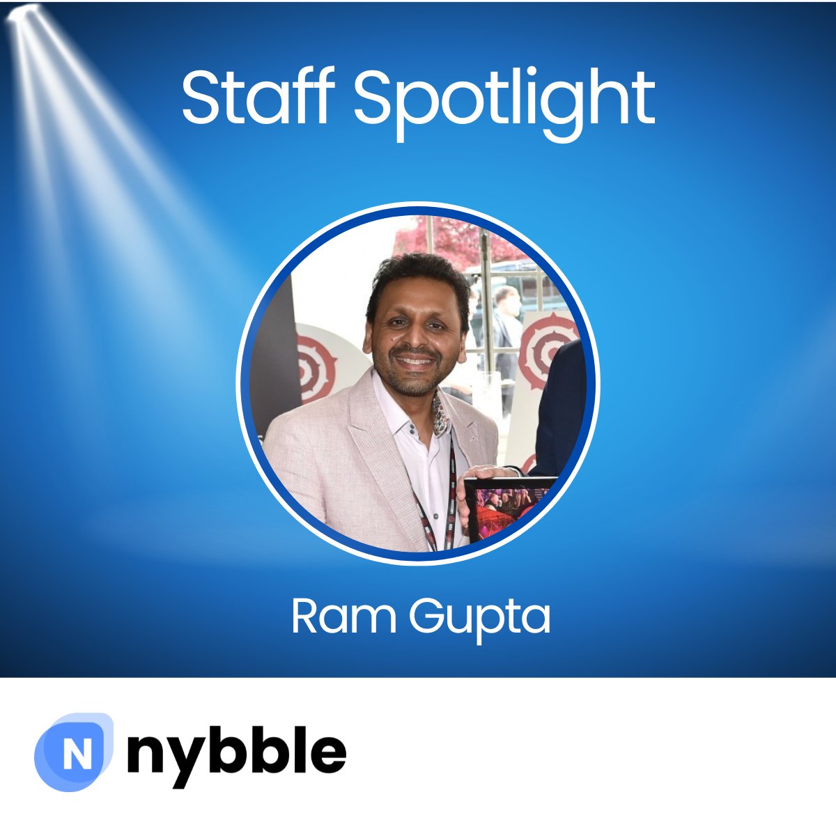 NybbleLtd's tweet photo. Today we are shining a spotlight on Ram Gupta - Owner of Nybble ⭐

⏰Time at Nybble: Since the beginning of time!

🦸 Super power: Ram is the most wonderful boss with the biggest heart.

🎵 Favourite song: What a wonderful world by Louis Armstrong.

#staffspotlight #amazingboss https://t.co/cIOmnRdqLw