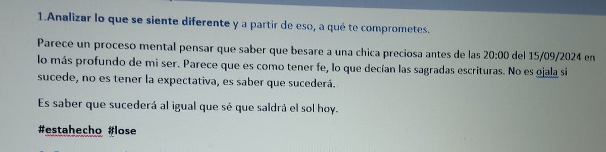 24. Analizar lo que se siente diferente

#estahecho #Lose
