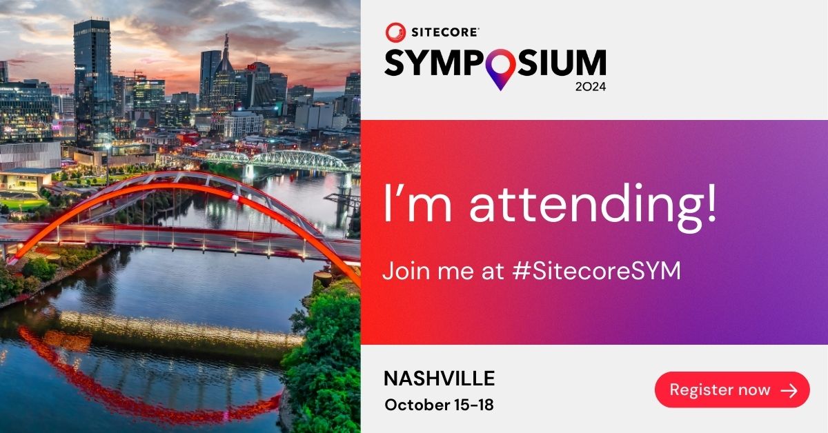 DipSindol's tweet photo. Absolutely buzzing with excitement for all things Sitecore in Nashville this October! Can't wait to listen, talk, and dive deep into learning. The countdown is on, and I'm ready – are you? Let’s make it epic! #SitecoreSYM @Sitecore https://t.co/ETTEWp0X4B