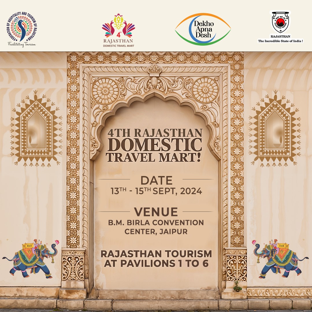 my_rajasthan's tweet photo. Network with peers, discover the latest trends, and explore new opportunities at 4th Rajasthan Domestic Travel Mart on September 13th to 15th at the Birla Auditorium, Jaipur!
Mark Your Calendar & Stay Tuned!
#FHTR #RDTM #RajasthanDomesticTravelMart #RajasthanTourism
(1/2) https://t.co/1DMGlq5gga