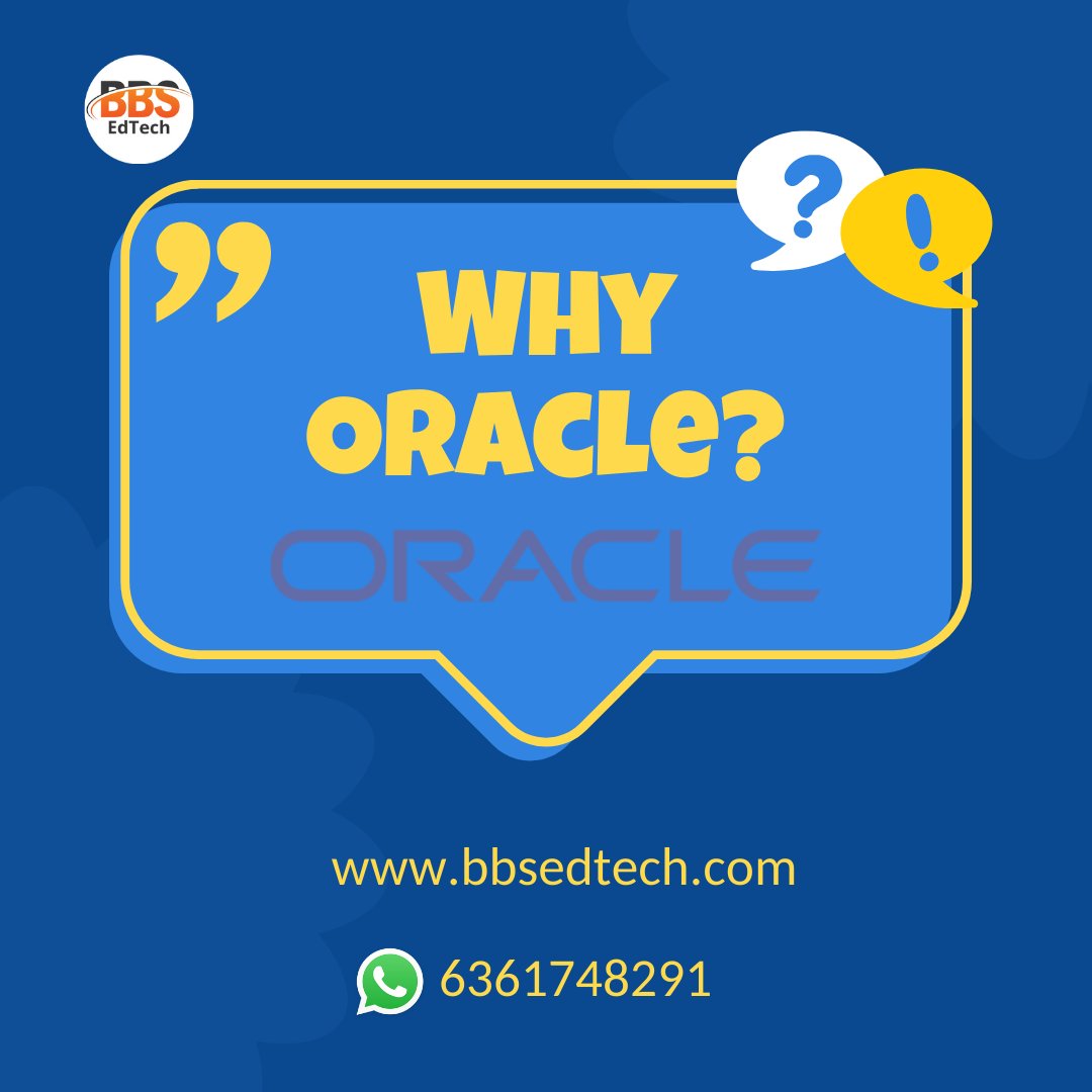 BSedutech's tweet image. 🚀 Unlock the Power of Data with Oracle Database!

💻 Whether you&apos;re an aspiring Database Administrator or someone looking to enhance your current skillset, Oracle Database is the solution to unlocking new career opportunities. Join us and become a data expert!

#bbsedtech