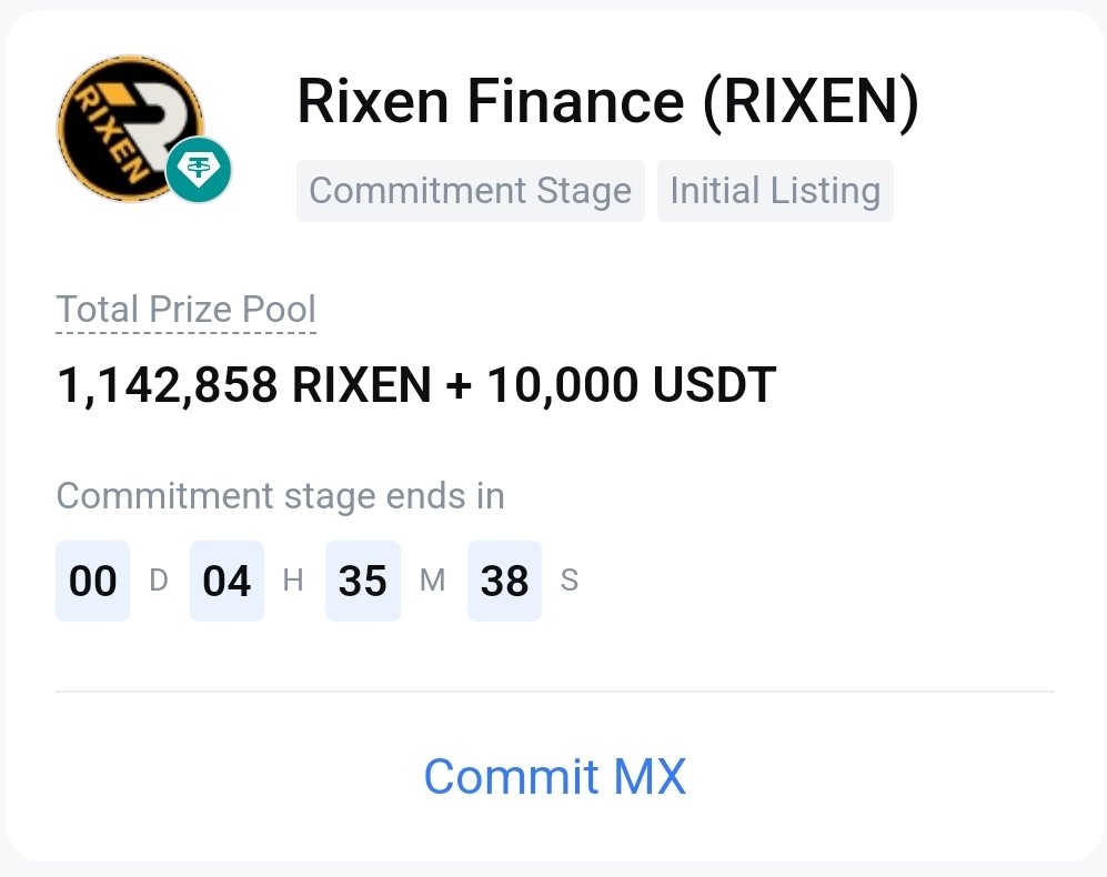 ⏳ 6 hours to go! Rixen Finance is about to be listed on MEXC! 🚀 Get ready for a new era in DeFi, powered by AI innovation. Don't miss out on this opportunity! 🌐 Buy Before Listing rixen.io