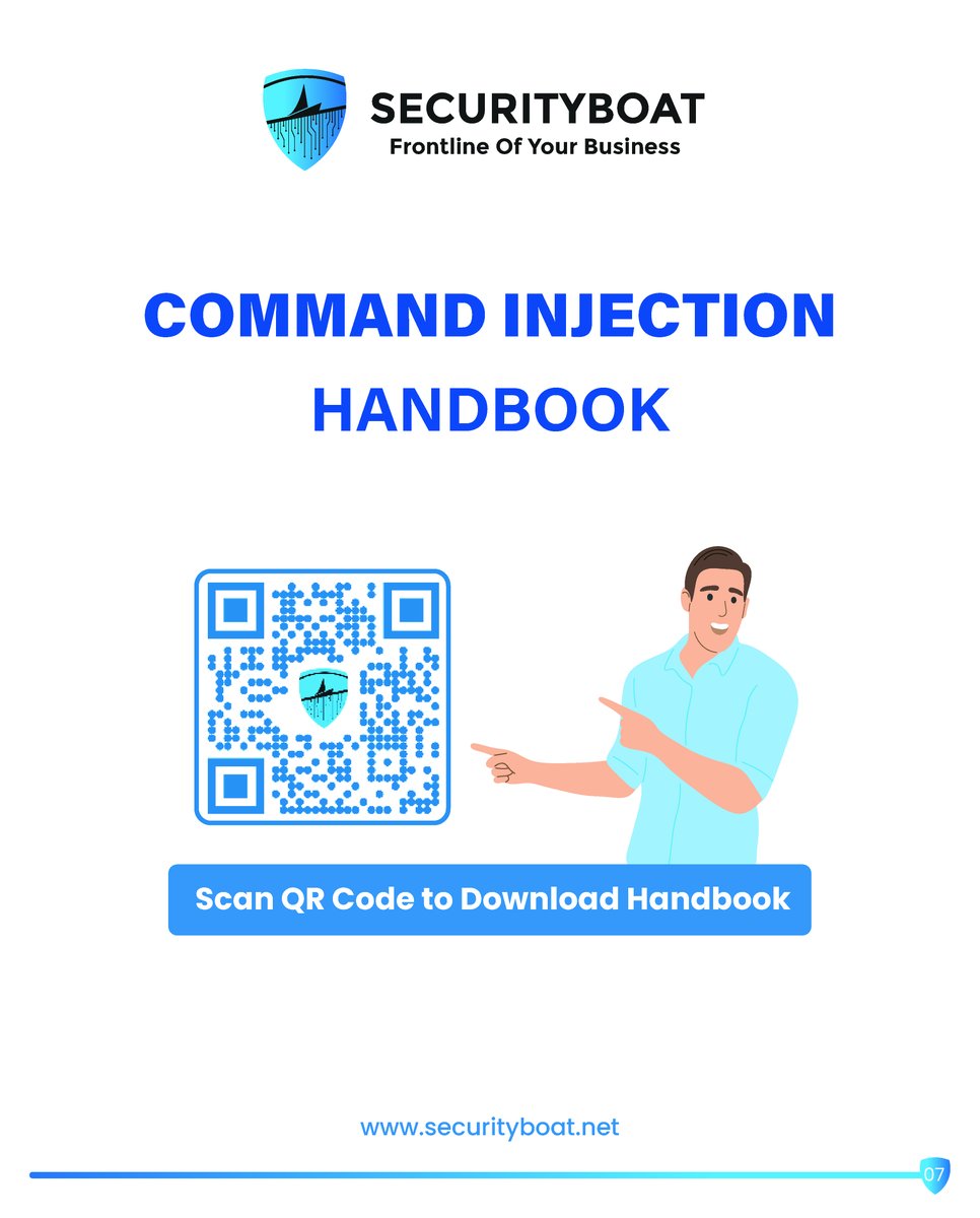 Securityb0at's tweet image. 📘Command Injection Handbook🛡️
Command injection allow attackers to execute arbitrary commands on the host OS through a vulnerable web application. Addressing these is crucial for web security.
Scan the QR Code and download the handbook now!💻
#CommandInjection #SecurityBoat