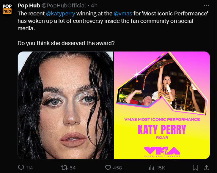 Lokesshhhh2's tweet photo. why's she still winning awards in 2024 when there are so many better artists https://t.co/Td6jejDrK1