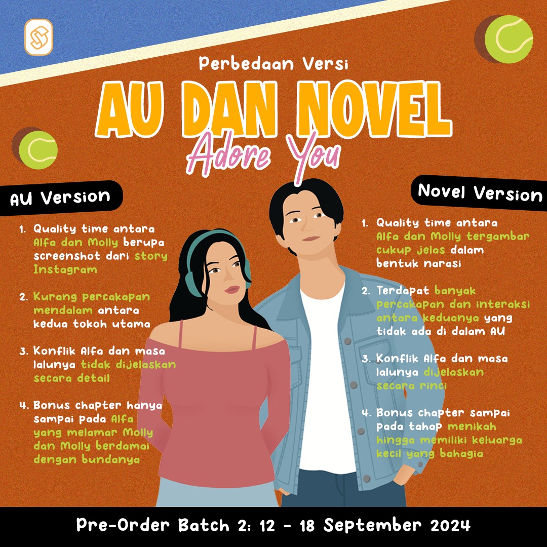 bukukatia's tweet photo. Buat kamu yang masih bingung apa perbedaan versi AU dan Novel "Adore You", nih mimin spill

Gimana, menarik banget kan? JADI, WAJIB HUKUMNYA UNTUK JEMPUT MEREKA DI VERSI NOVEL

PO "ADORE YOU" BATCH 2 di buka sampai 18 Sep 2024.

https://t.co/vL2GNZyjO2
https://t.co/sth4yJMCWI https://t.co/RyIsSrJz4o