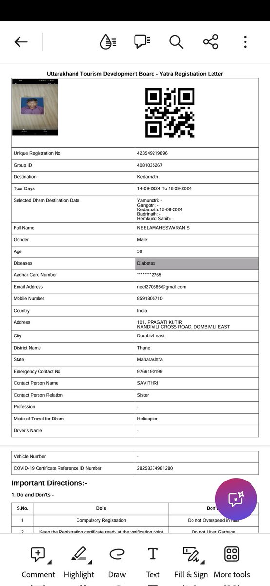 Manjula62053033's tweet image. @RailMinIndia 
@IRCTCofficial 
I hv booked helipad frm Guptkashi 2 Kedarnath nd back through fb.me/AAa70agfU nd paid Rs 28700. but Fraud person didn&apos;t forwarded boarding pass till date.
Our journey date 15 Sep to Kedarnath.Atached details nd mob no of person 9830938944