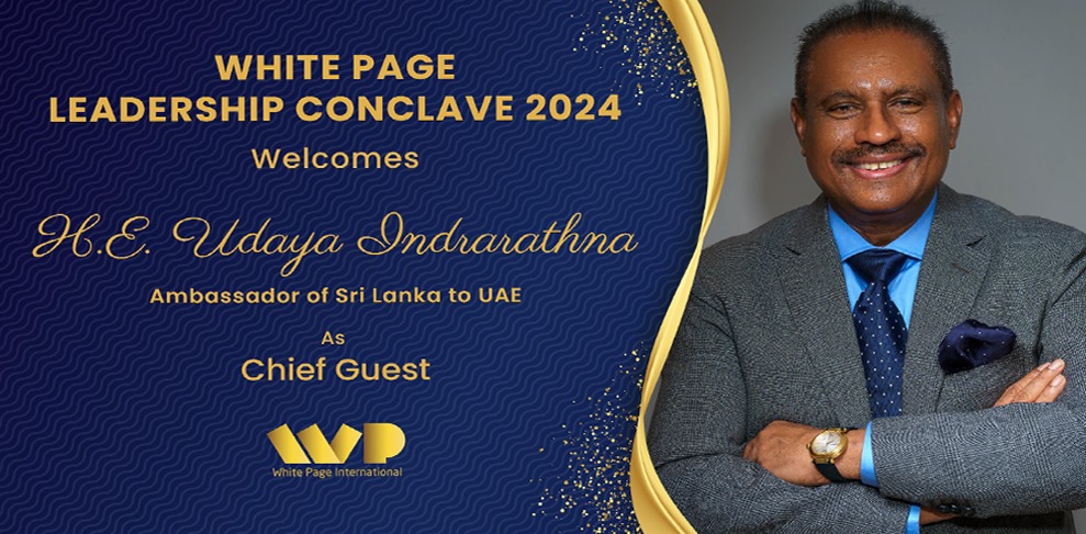 Honored to join the White Page Leadership Conclave in Dubai today, Sept 12, 2024. Looking forward to connecting with visionary leaders from Asia, the Middle East, and Europe. Thank you to White Page International for the invite! #Leadership #Innovation #WhitePageLeadership