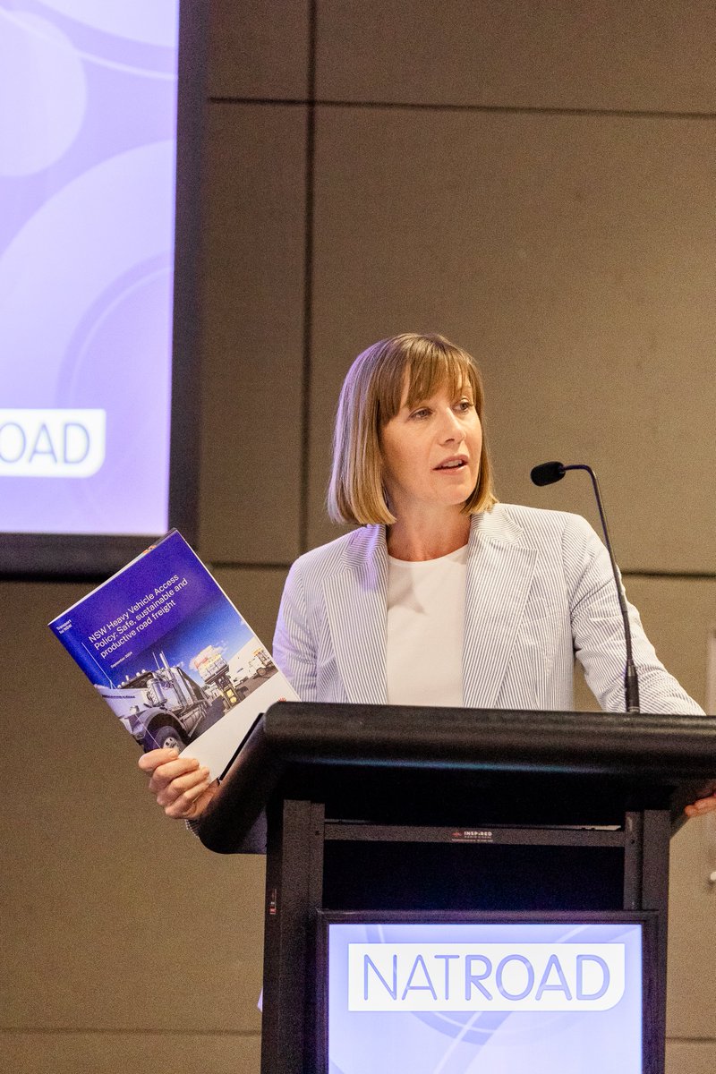 "This is critical" 

<a href="/johaylen/">Jo Haylen MP</a>  announced the new NSW Heavy Vehicle Access Policy at NatRoad Connect 24 today, acknowledging we need "a freight network that is fit for the 21st century ". 
NatRoad welcomes this recognition from the NSW Government. 
 #NatRoad #truckies