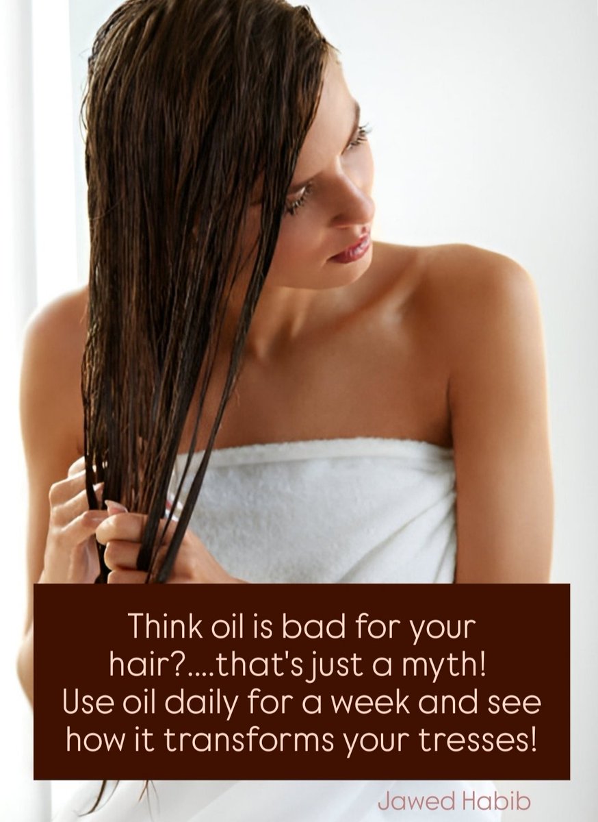 Oil your hair before washing everyday. 
#jawedhabibhairexpert