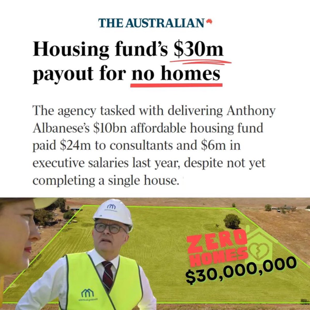 purplepingers's tweet image. Love that we’ve spent $24m on consultants and $6m on executive salaries and not built a single home under the HAFF