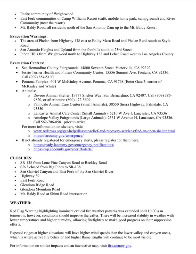 #BridgeFire

Fire Size: 49,075 acres 
Percent Contained: 0% 

Today the Bridge Fire was still active, however, as the behavior moderated significantly due to increase in humidity and a decrease in temperatures.

For more, visit InciWeb: inciweb.wildfire.gov/incident-infor…