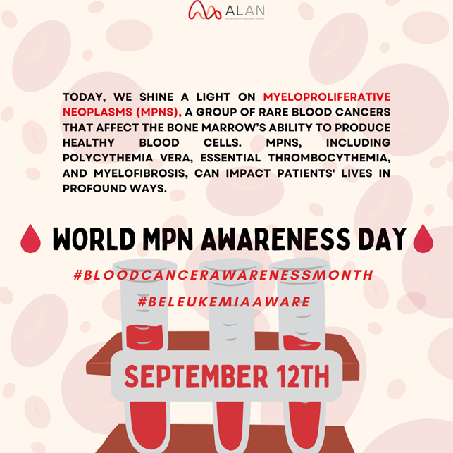 AcuteLeuk's tweet photo. 🩸 World MPN Awareness Day 🩸
Together we can make a difference
#WorldMPNDay #MPNAwareness #SupportMPNPatients #FightBloodCancer #ALAN #Motivation #AcuteLeukemia #BeLeukemiaAware #BeAware #takecareofyourself #PatientAdvocacy #September #bloodcancerawarenessmonth #WorldMPNDay https://t.co/LcWpq5rqL0