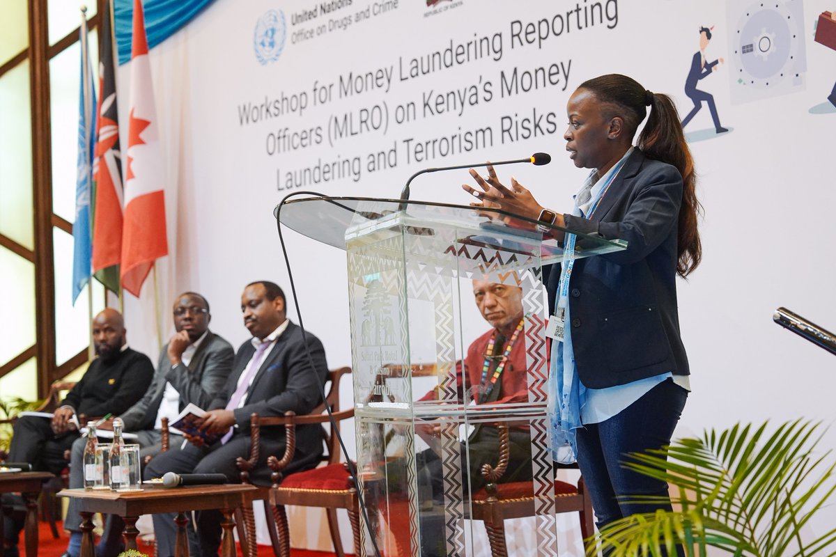 Today, UNODC &amp; <a href="/FRC_Kenya/">Financial Reporting Centre Kenya</a> will end a sensitization workshop that started on 11 Sept for 600 Money Laundering Reporting Officers from the private sector to build their capacity &amp; help 🇰🇪 achieve milestones agreed w/ Financial Action Task Force in a bid to exit the #FATF greylist.