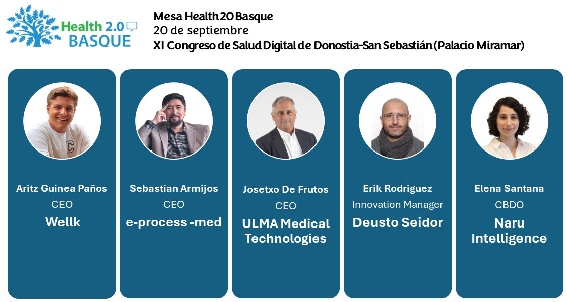 Health 2.0 Basque (@health20basque) on Twitter photo El lunes comienza la IV Semana de la #SaludDigital. Aquí tenéis las 5 empresas que presentarán el viernes 20 en Donostia en nuestra mesa <a href="/Health20Basque/">Health 2.0 Basque</a> en el XI Congreso Internacional de Salud Digital, dirigido por <a href="/MarisaMerinoH/">Marisa Merino</a> El lunes comienza la IV Semana de la #SaludDigital. Aquí tenéis las 5 empresas que presentarán el viernes 20 en Donostia en nuestra mesa <a href="/Health20Basque/">Health 2.0 Basque</a> en el XI Congreso Internacional de Salud Digital, dirigido por <a href="/MarisaMerinoH/">Marisa Merino</a>