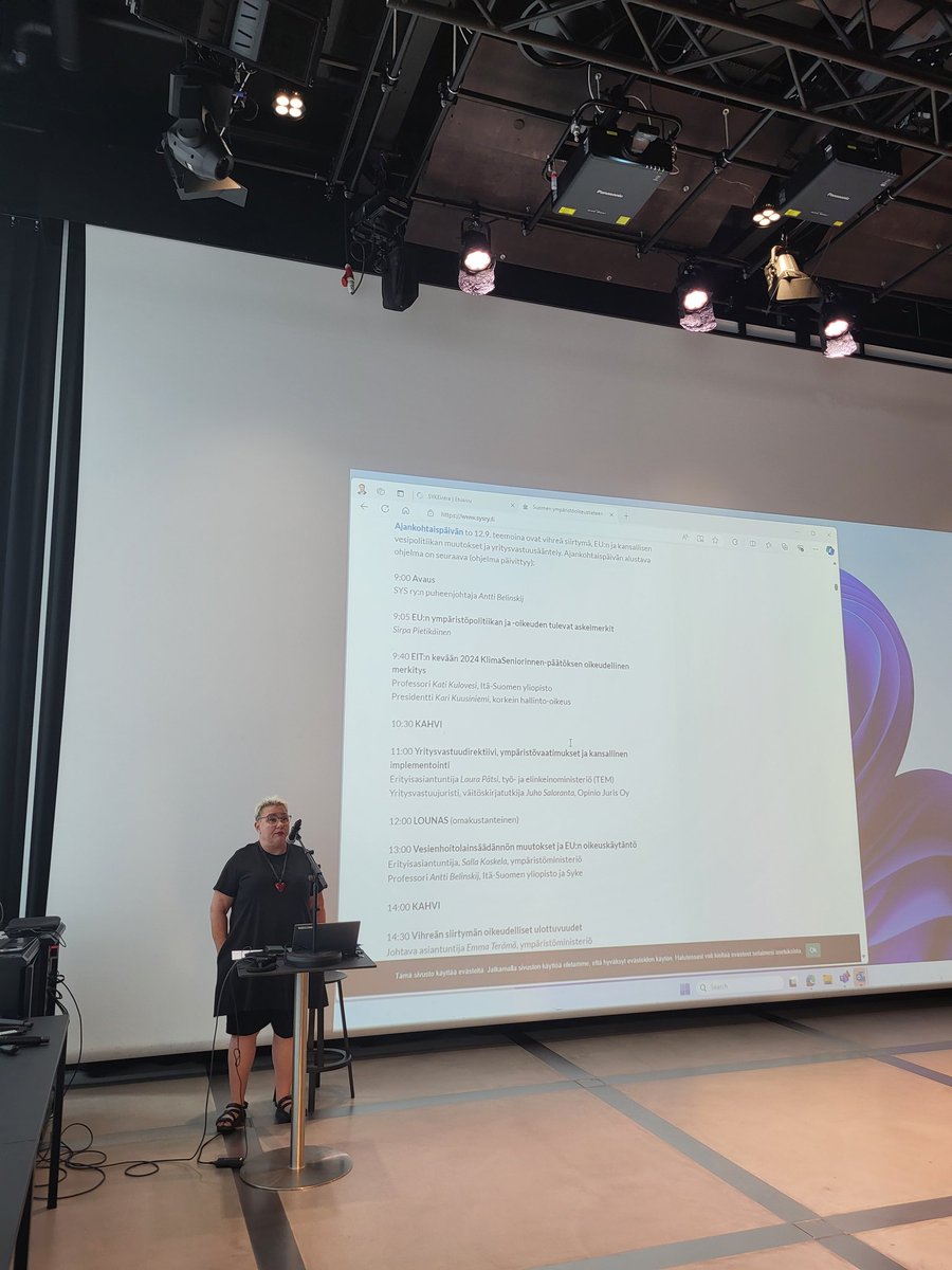 Ympäristöoikeusseura SYS ry (@sysry) on Twitter photo #ajankohtaispäivä'n ensimmäisen puheen pitää <a href="/spietikainen/">Sirpa Pietikäinen🇫🇮🇪🇺</a> EU:n ympäristöpolitiikan ja -oikeuden tulevista askelmerkeistä. Mielenkiintoisia näkökohtia ajankohtaiseen ympäristöpolitiikkaan. #ajankohtaispäivä'n ensimmäisen puheen pitää <a href="/spietikainen/">Sirpa Pietikäinen🇫🇮🇪🇺</a> EU:n ympäristöpolitiikan ja -oikeuden tulevista askelmerkeistä. Mielenkiintoisia näkökohtia ajankohtaiseen ympäristöpolitiikkaan.