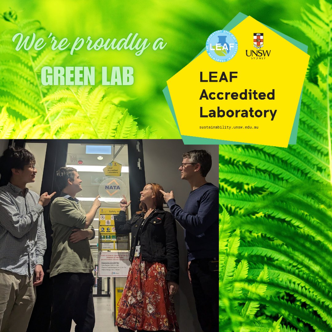 Ramaciotti Centre for Genomics (@ramacgenomics) on Twitter photo We are proud to announce we are the recipients of a Bronze Award for LEAF!! The Laboratory Efficiency Assessment Framework (LEAF) recognises sustainable laboratories worldwide. We work hard to reduce our environmental footprint, and now we have a medal to prove it! <a href="/UNSWScience/">UNSW Science</a> We are proud to announce we are the recipients of a Bronze Award for LEAF!! The Laboratory Efficiency Assessment Framework (LEAF) recognises sustainable laboratories worldwide. We work hard to reduce our environmental footprint, and now we have a medal to prove it! <a href="/UNSWScience/">UNSW Science</a>