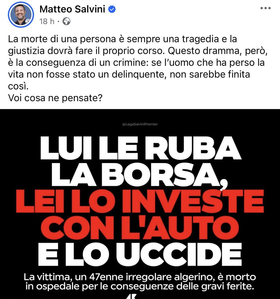 bravimabasta's tweet photo. Ne penso che ci starebbe una denuncia per incitamento all'odio razziale. https://t.co/i12c6DVZ8E