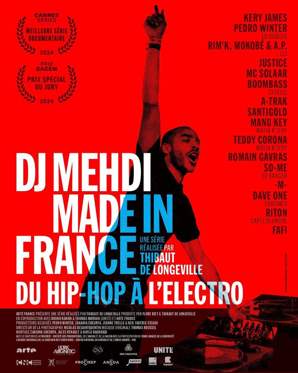 La série documentaire évènement 
DJ MEHDI : MADE IN FRANCE 
du Hip Hop à l'Electro 
Disponible jusqu'au 31/07/2027 sur <a href="/ARTEfr/">ARTE</a> 
arte.tv/fr/videos/RC-0…