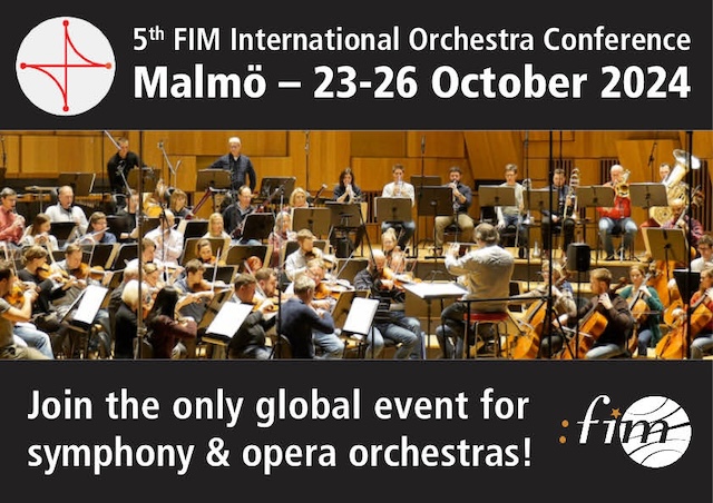 Join the only global event dedicated to symphony &amp; opera orchestras!

5th International Orchestra Conference | Malmö, 23-26 Oct. 2024 ioc.fim-musicians.org

#musicians #orchestras #symphony #opera