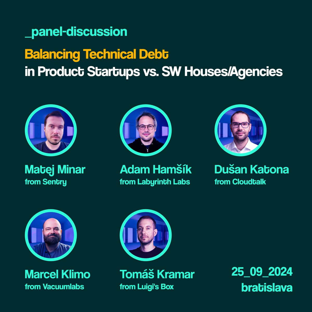 webstack_sk's tweet image. 🟢 Join our panel to explore the real challenges of managing technical debt—from the daily grind of dev teams to the tough decisions faced by management.
🌐 webstack.sk
🗓 25.9.2024
📍HubHub event space, Bratislava
#webstack2024 #webstack #webstackconference