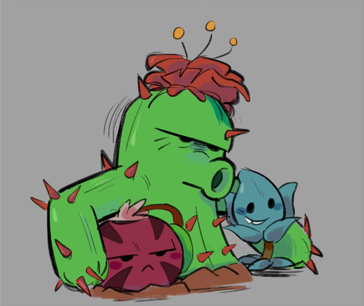looks like she made another friend (she's really happy i promise)