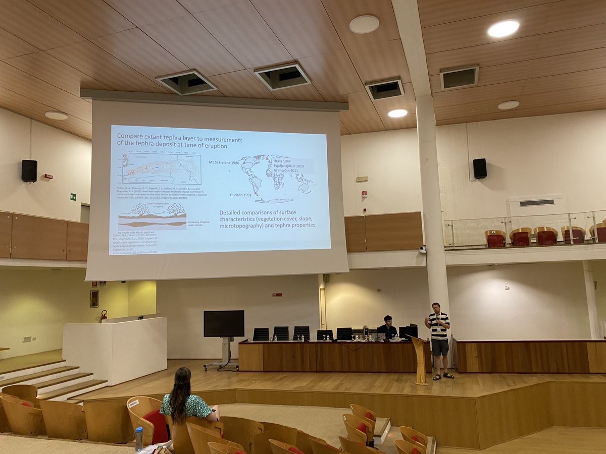 ⁦Day 4 of the TEPHRA meeting in Catania is kicked off by ⁦<a href="/rtstreeter/">Richard Streeter</a>⁩ is talking about of the variable preservation of tephra deposits in terrestrial archives including lakes 🌋 ⁦<a href="/IAVCEI_official/">IAVCEI</a>⁩