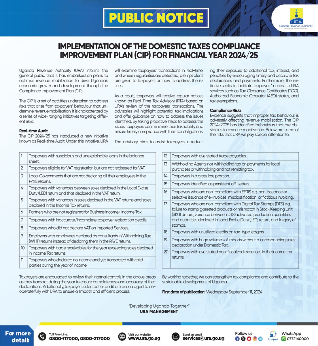 Uganda Revenue Authority tweet media