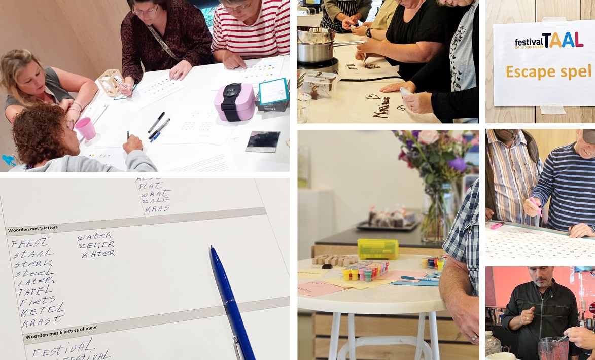 Deze week is het DE WEEK VAN LEZEN EN SCHRIJVEN. Wij organiseerde een Taalfestival bij ons in Geldermalsen. Er waren allerlei leuke en leerzame activiteiten zoals smoothies maken volgens een recept, letters maken van chocolade,  escape room puzzel, woordzoeker XXL en meer.