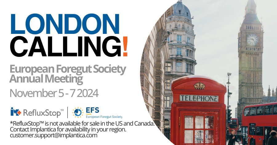 ☎️ London Calling! ☎️ RefluxStop™ is heading to London for the <a href="/EuropeanForegut/">European Foregut Society</a> 2024 Annual Meeting for learning and discussion of foregut health. Will we see you there? 

Today is a great time to reserve your spot: euro-fs.org/efs-london-202…