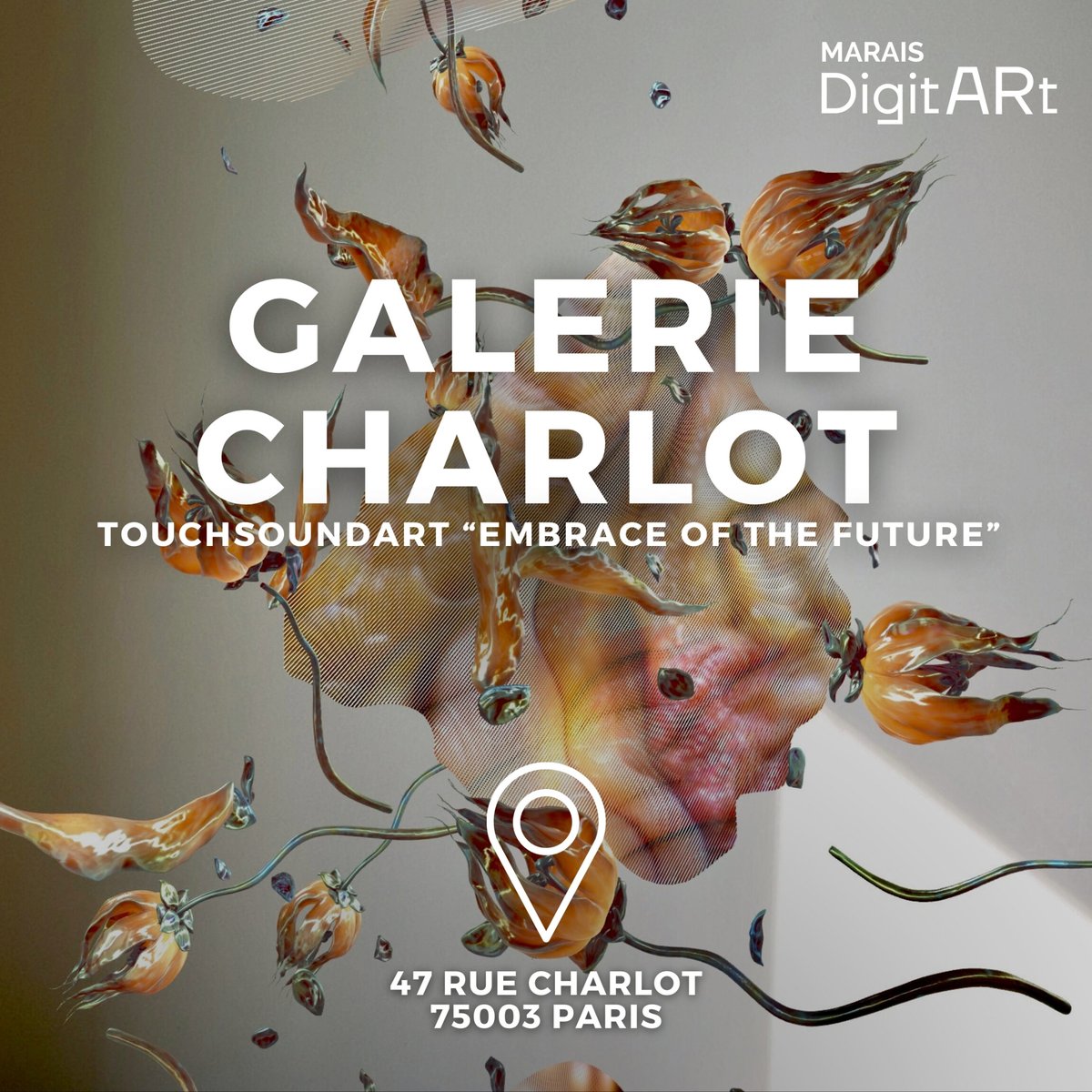 MaraisDigitARt's tweet photo. Discover ยซย EMBRACE OF THE FUTURE ยป by @touchsoundart at @GalerieCharlot where each artwork is an invitation to wonder. ๐คณ๐
Read More: https://t.co/aLO2ElDqpA
#ArtInParis #MaraisCulture #DigitalCreativity #ArtJourney #ARInstallation #ArtisticDiscoveries https://t.co/3J9OpTzONK