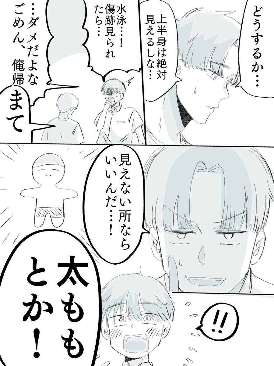 親友の太ももから血を飲む吸血鬼の話1
#創作BL 