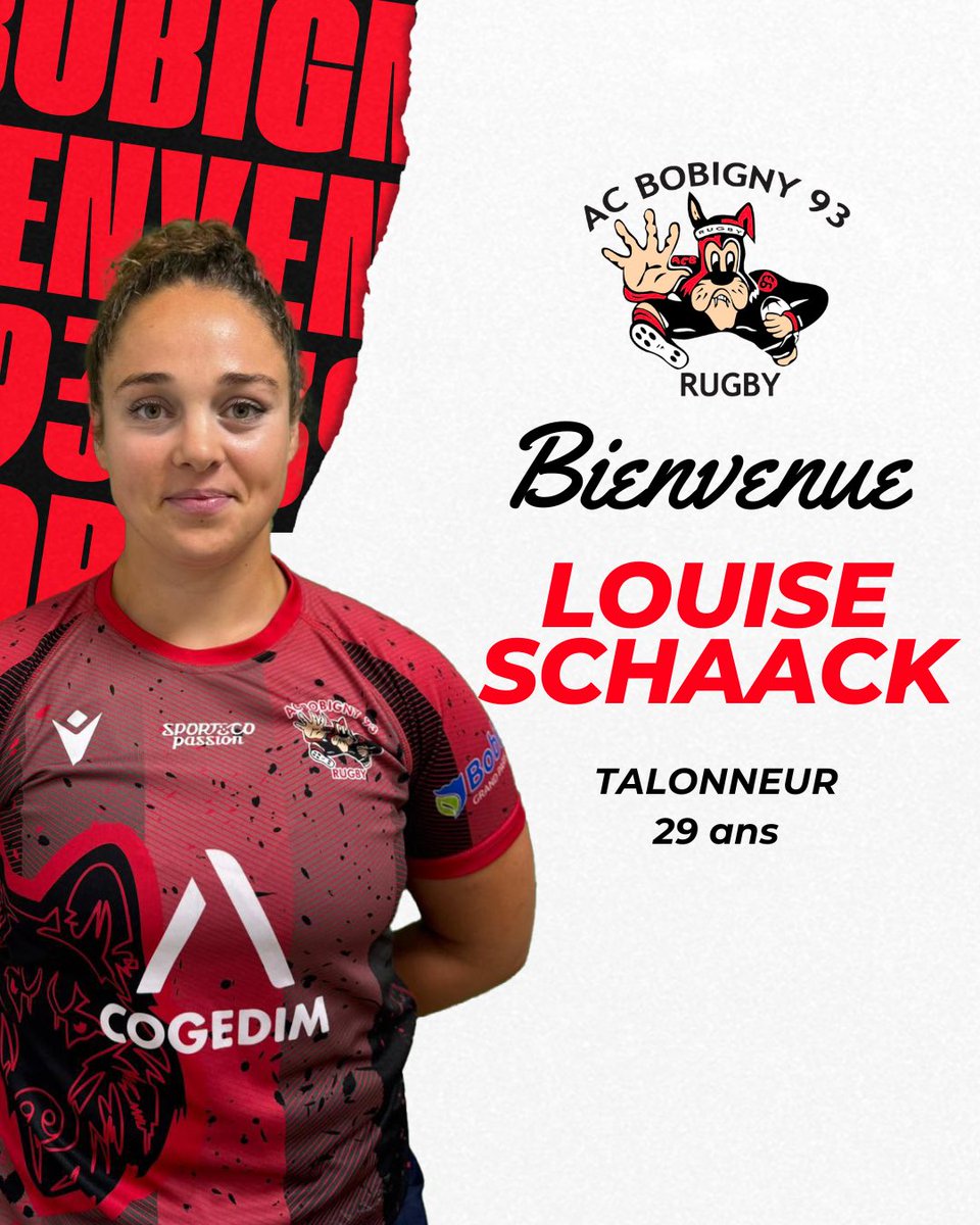 ACBobigny93's tweet photo. 𝗡𝗼𝘂𝘃𝗲𝗹𝗹𝗲 𝗿𝗲𝗰𝗿𝘂𝗲 🏉

Nous sommes heureux d’accueillir 𝗟𝗼𝘂𝗶𝘀𝗲 𝗦𝗰𝗵𝗮𝗮𝗰𝗸 dans notre collectif féminin ! 🌟

Louise, ancienne joueuse des Coyotes 94, nous rejoint avec une solide expérience en Élite 2. 

𝘽𝙞𝙚𝙣𝙫𝙚𝙣𝙪𝙚 𝙇𝙤𝙪𝙞𝙨𝙚 ! https://t.co/L9MCpm5dKN