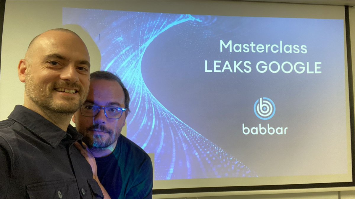 Lucie de Babbar.tech (@babbartech) on Twitter photo C'est la première Masterclass Leaks Google avec <a href="/speyronnet/">Sylvain Peyronnet</a> et <a href="/GPeyronnet/">Guillaume Peyronnet</a> !
#frerespeyronnet C'est la première Masterclass Leaks Google avec <a href="/speyronnet/">Sylvain Peyronnet</a> et <a href="/GPeyronnet/">Guillaume Peyronnet</a> !
#frerespeyronnet